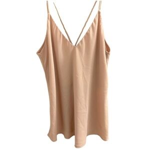 Blush pink blouse from Papaya women’s M medium summer tank top spaghetti strap